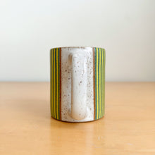 Load image into Gallery viewer, 16oz. Mug - Teal Chartreuse Stripes

