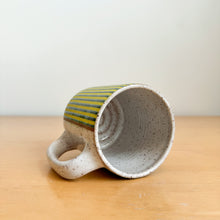 Load image into Gallery viewer, 16oz. Mug - Teal Chartreuse Stripes
