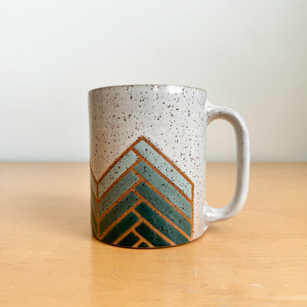 16oz. Mug - Teal Gradient Mountains